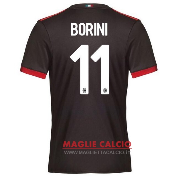 nuova maglietta ac milan 2017-2018 borini 11 terza