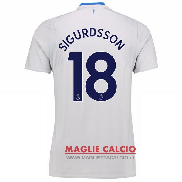 nuova maglietta everton 2017-2018 sigurdsson 18 seconda