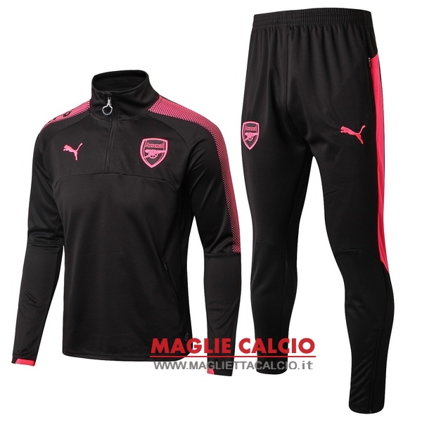 nuova arsenal insieme completo nero rosso giacca 2017-2018