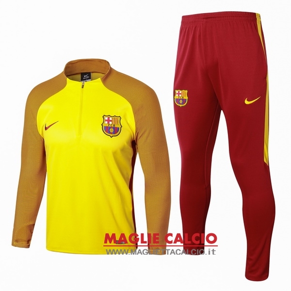 nuova barcelona insieme completo giallo giacca 2017-2018