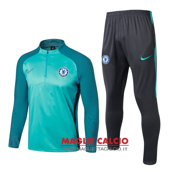 nuova chelsea insieme completo verde grigio giacca 2017-2018