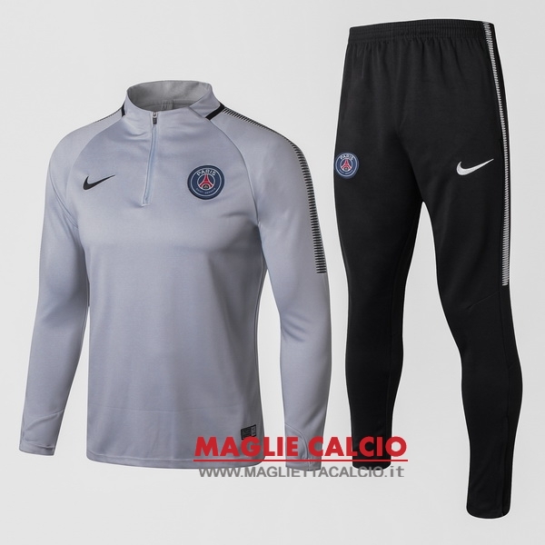 nuova paris saint germain insieme completo grigio luce giacca 2017-2018