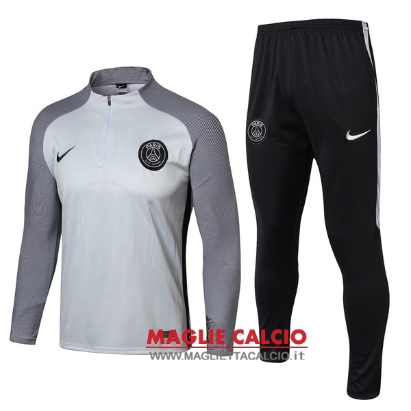 nuova paris saint germain insieme completo grigio nero giacca 2017-2018