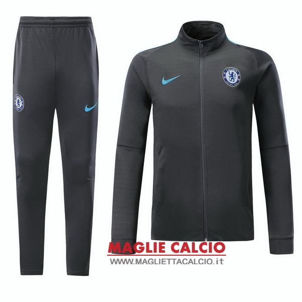 nuova chelsea insieme completo grigio navy bambino giacca 2017-2018