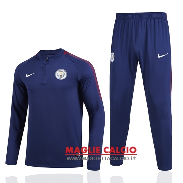 nuova manchester city insieme completo blu bambino giacca 2017-2018