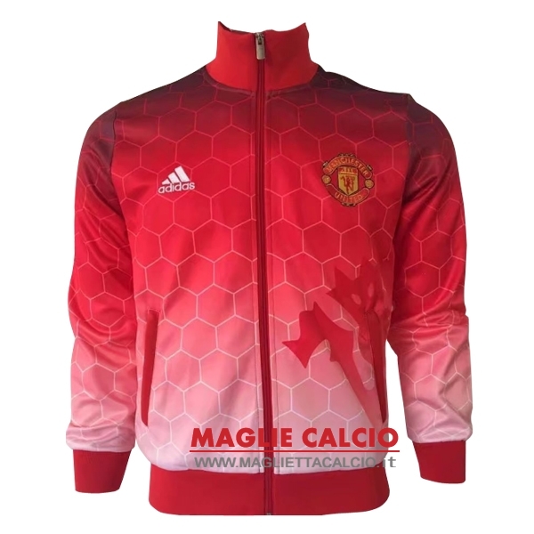 manchester united rosso bianco nuova giacca 2017-2018