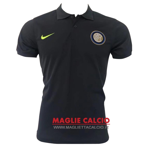 inter de milan nero magliette polo nuova 2017-2018