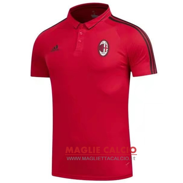 ac milan rosso magliette polo nuova 2017-2018