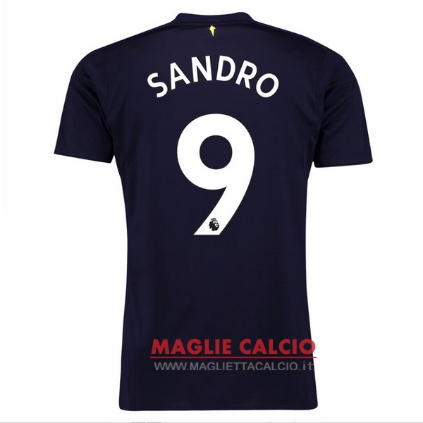 nuova maglietta everton 2017-2018 sandro 9 terza