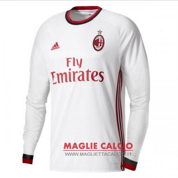 nuova seconda divisione magliette manica lunga ac milan 2017-2018