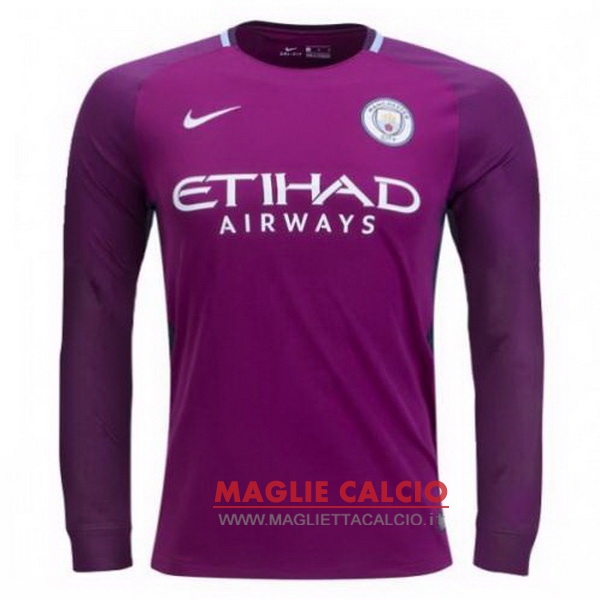 nuova seconda divisione magliette manica lunga manchester city 2017-2018