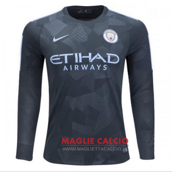 nuova terza divisione magliette manica lunga manchester city 2017-2018