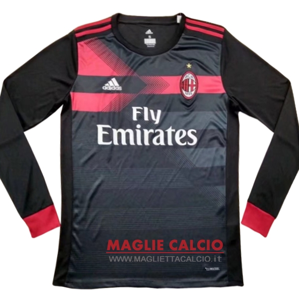 nuova terza divisione magliette manica lunga ac milan 2017-2018