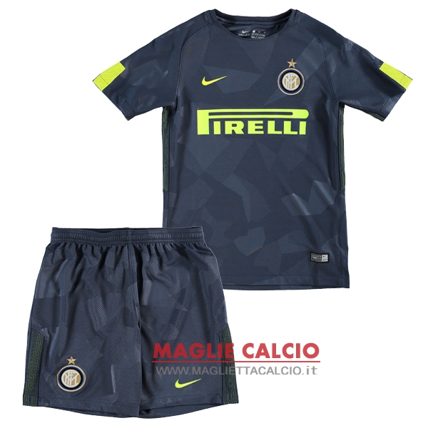 nuova terza maglietta set completo inter milan bambino 2017-2018