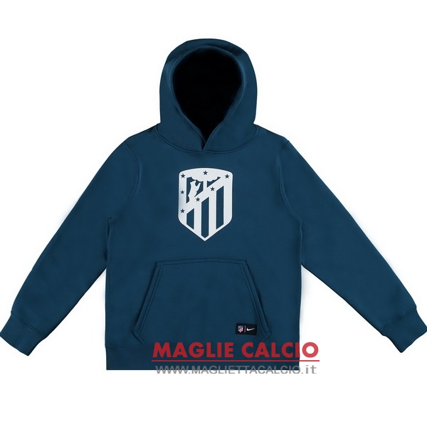 nuova atletico madrid blu felpa cappuccio giacca 2017-2018