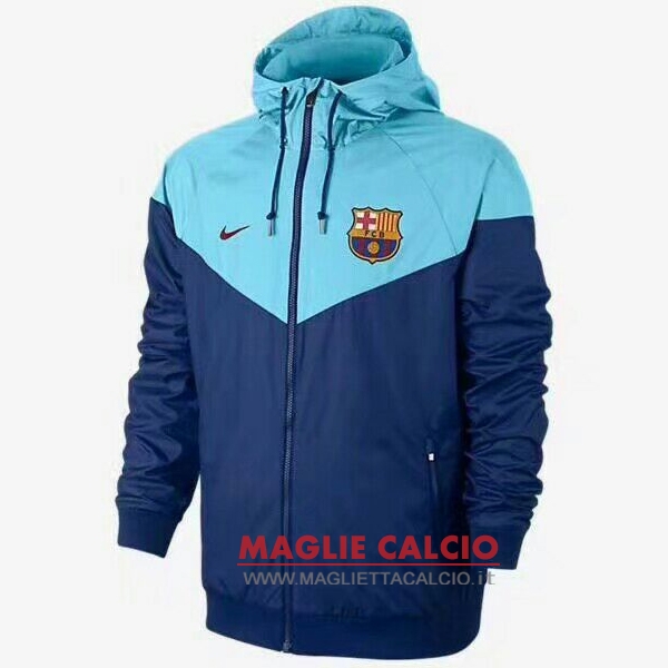 nuova barcelona blu luce felpa cappuccio giacca 2017-2018