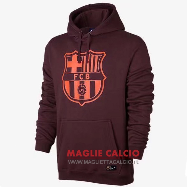 nuova barcelona rosso navy felpa cappuccio giacca 2017-2018