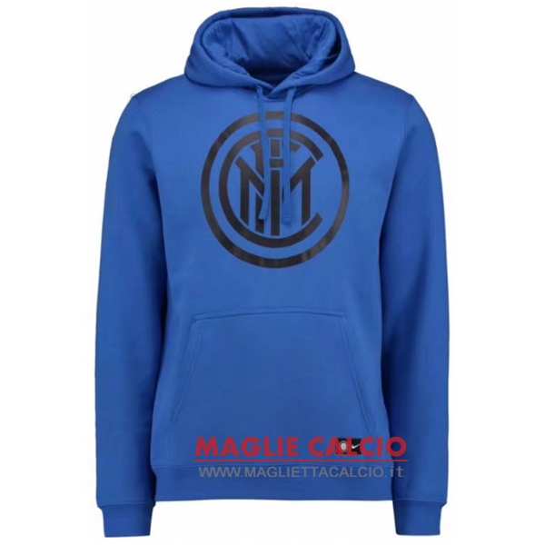 nuova inter milan blu felpa cappuccio giacca 2017-2018