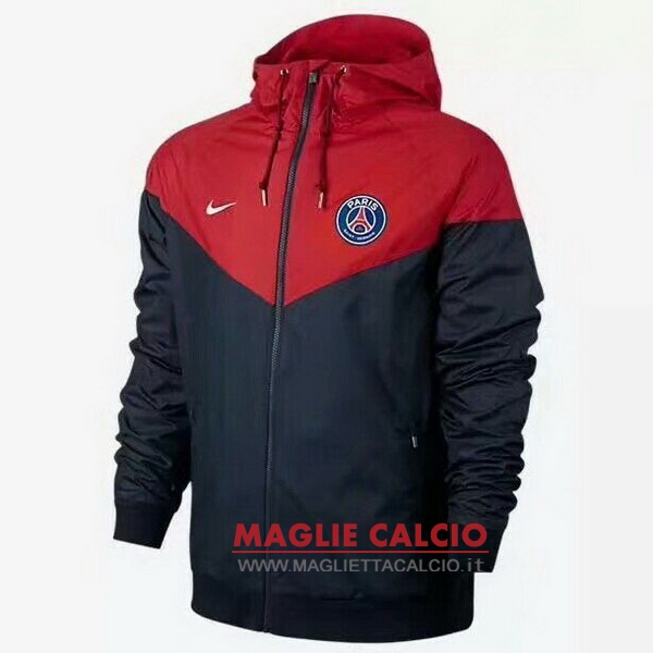 nuova paris saint germain rosso blu felpa cappuccio giacca 2017-2018