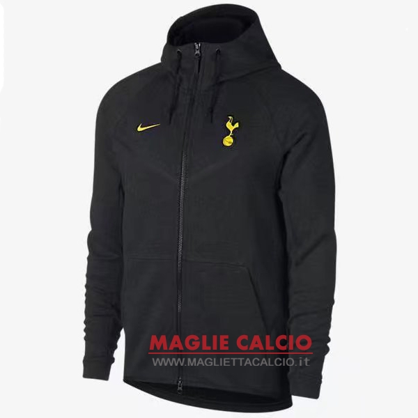 nuova tottenham hotspur grigio navy felpa cappuccio giacca 2017-2018