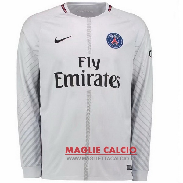 nuova portiere divisione magliette manica lunga paris saint germain 2017-2018 grigio