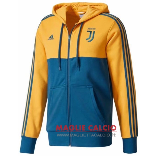 nuova juventus giallo blu felpa cappuccio giacca 2017-2018