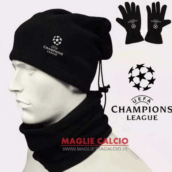 conjunto de sciarpa champions nero