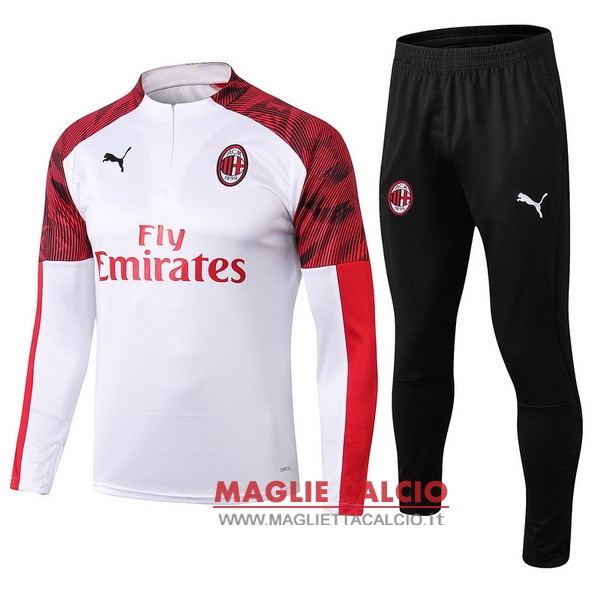 nuova ac milan insieme completo bianco rosso nero giacca 2019-2020