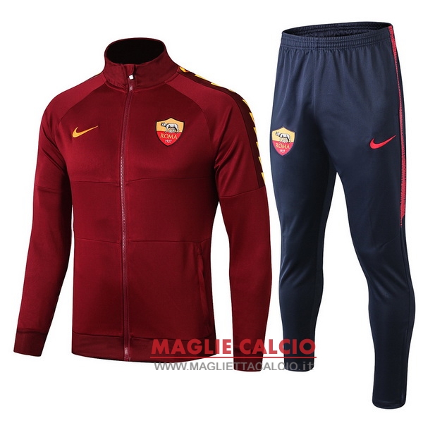 nuova as roma insieme completo rosso navy giacca 2019-2020