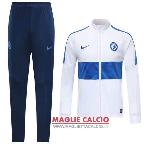 nuova chelsea insieme completo blu bianco giacca 2019-2020