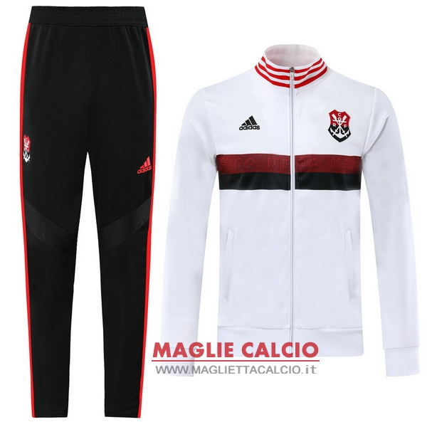 nuova flamengo insieme completo bianco rosso giacca 2019-2020