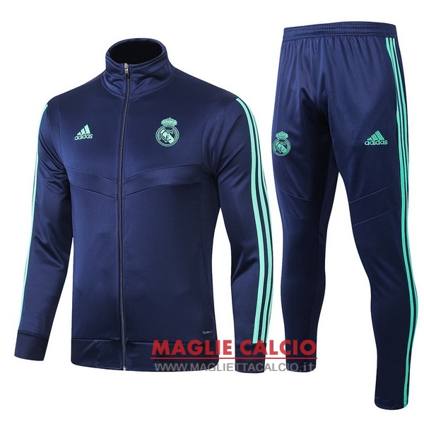 nuova real madrid insieme completo azul navy verde giacca 2019-2020