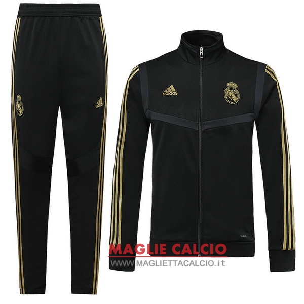 nuova real madrid insieme completo giallo nero giacca 2019-2020