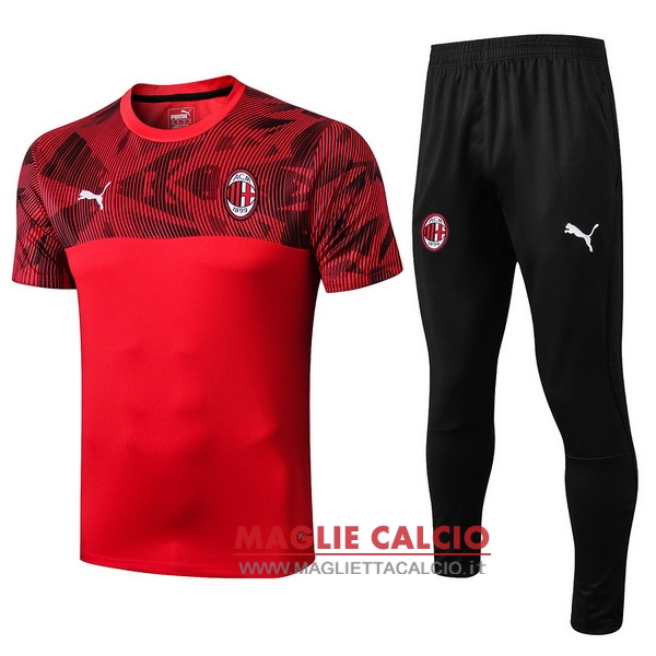 nuova formazione set completo divisione magliette ac milan 2019-2020 rosso nero