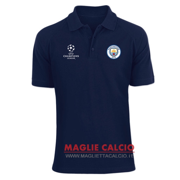 manchester city blu navy magliette polo nuova 2019-2020