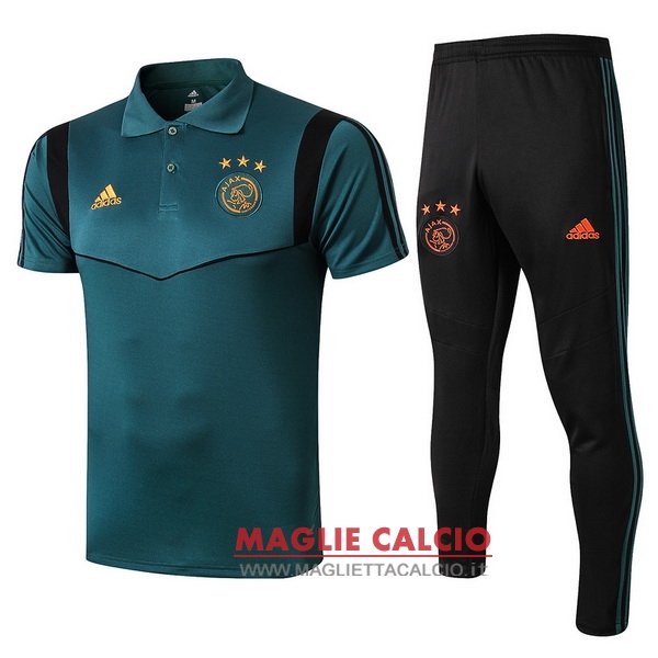 polo set completo maglia ajax 2019-2020 verde