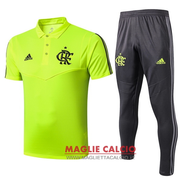 polo set completo maglia flamengo 2019-2020 verde