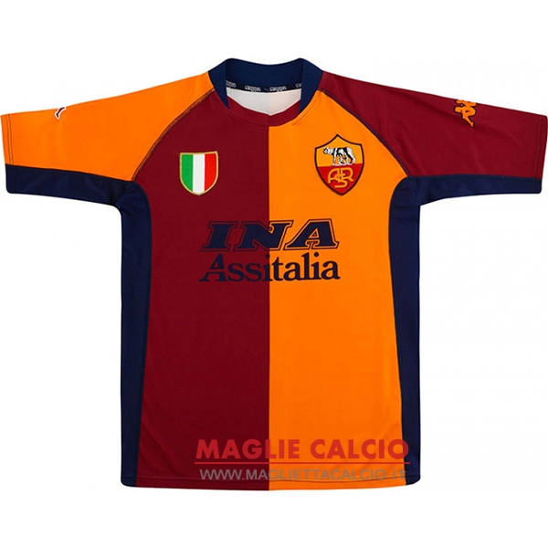 nuova prima magliette as roma retro 2001-2002