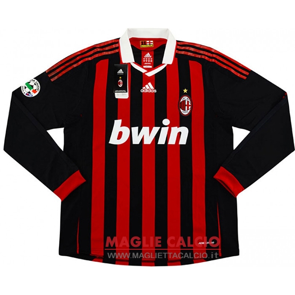 nuova prima divisione magliette manica lunga ac milan retro 2009-2010