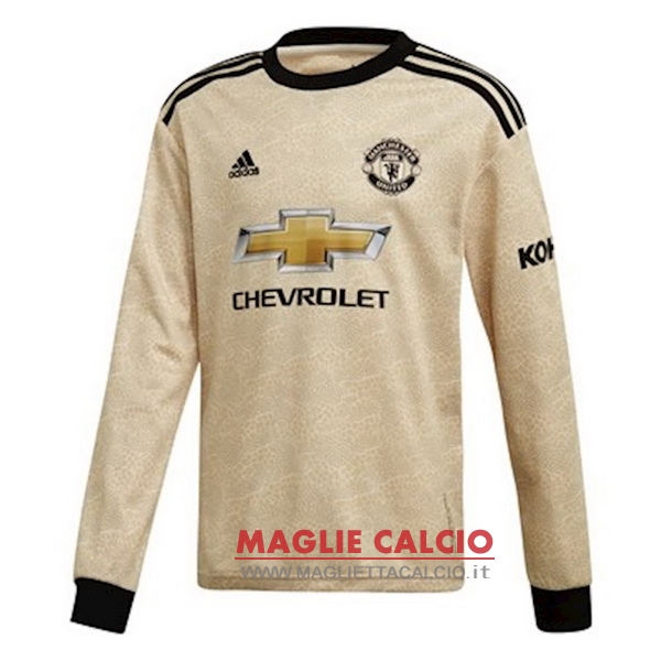 nuova seconda divisione magliette manica lunga manchester united 2019-2020