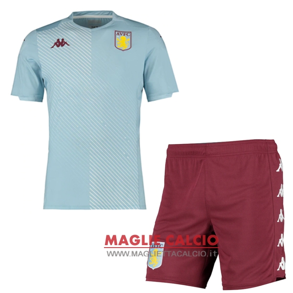 nuova seconda maglietta aston villa set completo bambino 2019-2020