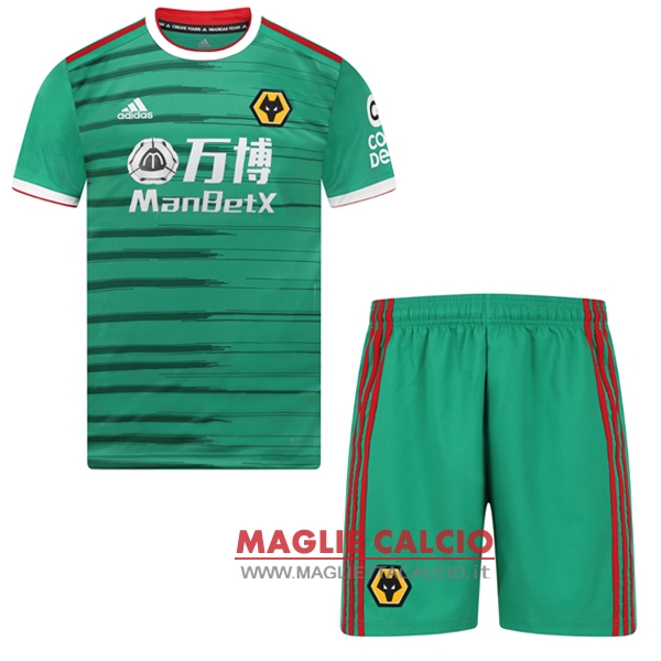 nuova terza maglietta set completo wolves bambino 2019-2020