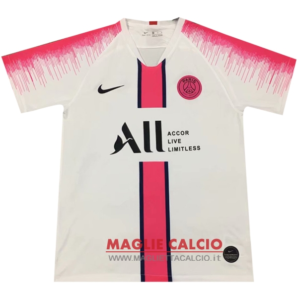 nuova formazione divisione magliette paris saint germain 2019-2020 bianco rosa