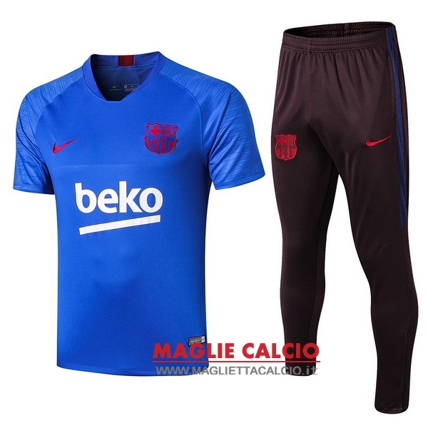 nuova formazione set completo divisione magliette barcelona 2019-2020 blu marron
