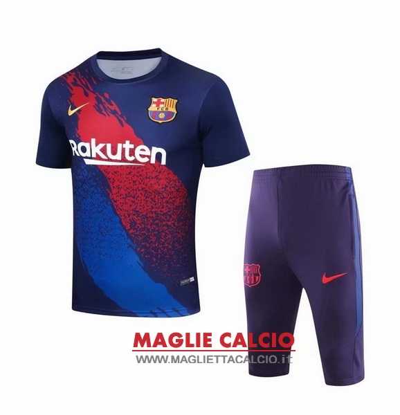 nuova formazione set completo divisione magliette barcelona 2019-2020 blu navy rosso