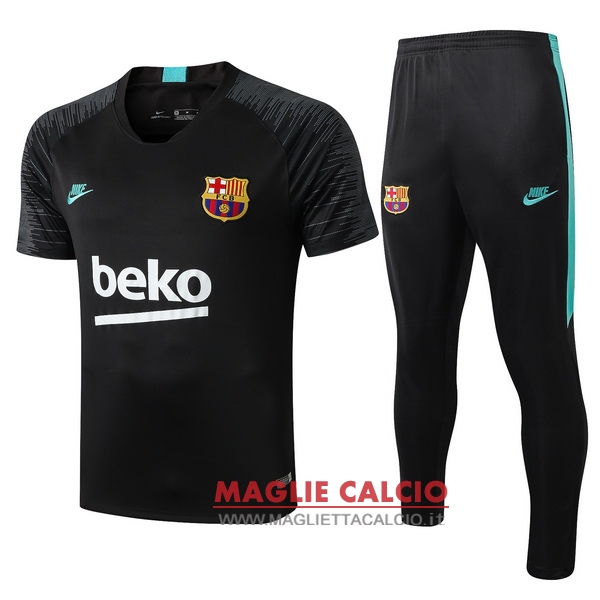 nuova formazione set completo divisione magliette barcelona 2019-2020 nero verde