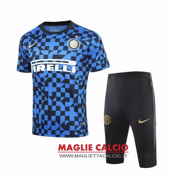 nuova formazione set completo divisione magliette inter milan 2019-2020 blu nero