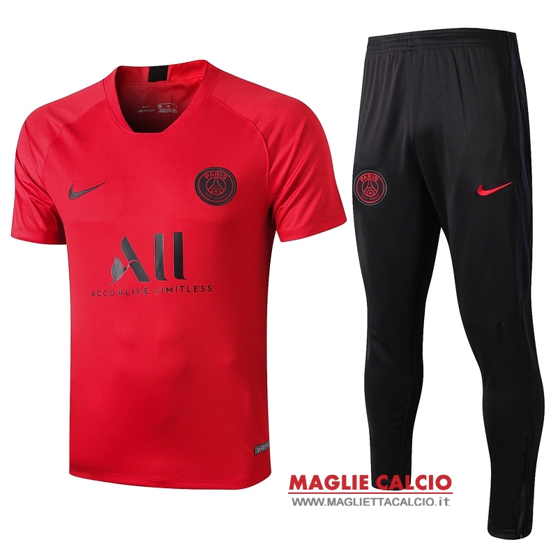 nuova formazione set completo divisione magliette paris saint germain 2019-2020 rosso nero