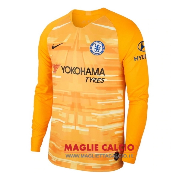 nuova magliette manica lunga portiere chelsea 2019-2020 giallo