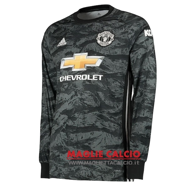 nuova magliette manica lunga portiere manchester united 2019-2020 grigio